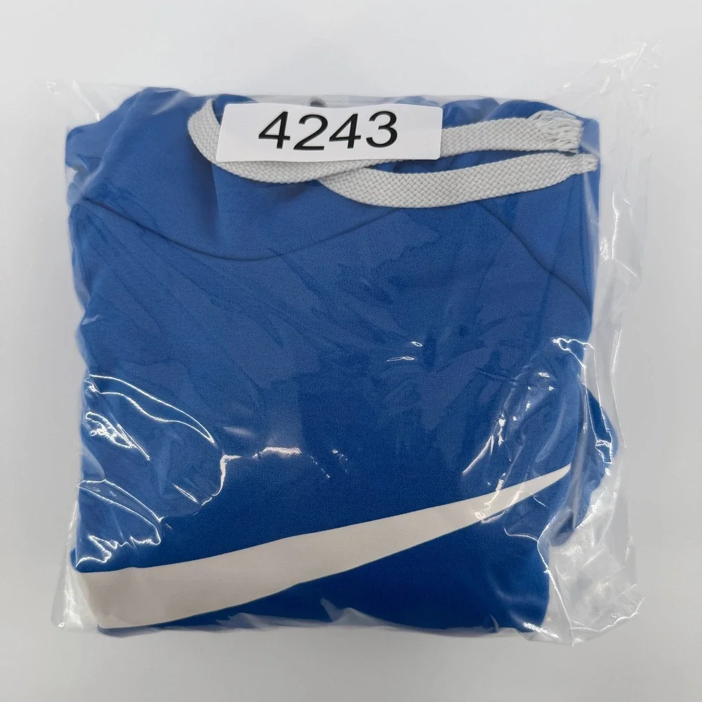Nike Dri-FIT Pullover Hoodie Mens Small Blue Oversized Swoosh Technical Pullover